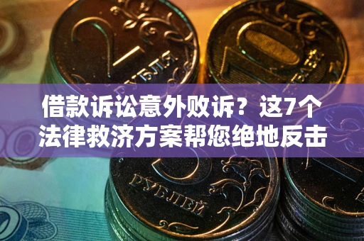 武汉借款诉讼意外败诉？这7个法律救济方案帮您绝地反击！