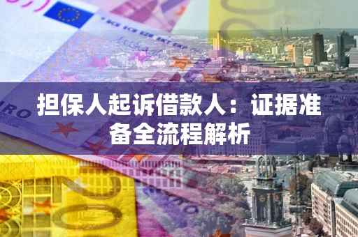 武汉担保人起诉借款人：证据准备全流程解析
