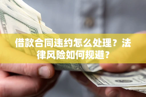 武汉借款合同违约怎么处理？法律风险如何规避？