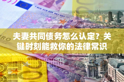 武汉夫妻共同债务怎么认定？关键时刻能救你的法律常识